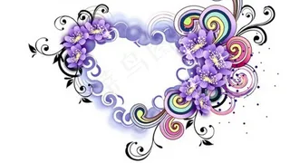 缤纷色彩花纹装饰边框设计矢量素材