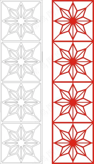 矢量镂空花纹边框底纹中式