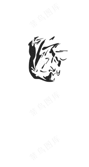 古风黑色简约装饰图案