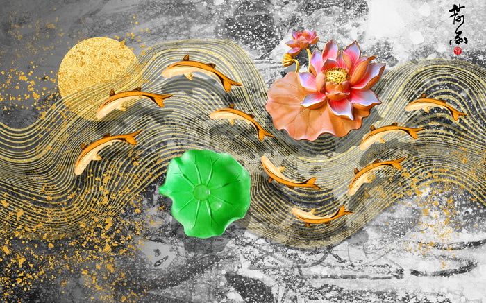 金色背景 中国风背景图片psd模版下载