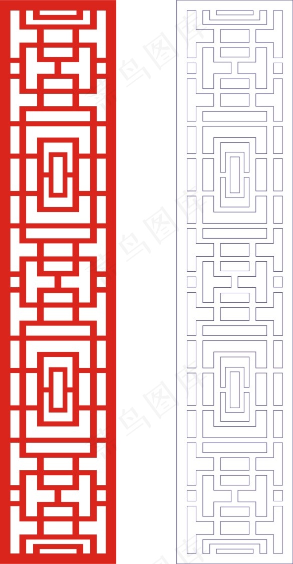 矢量镂空花纹边框底纹中式cdr矢量模版下载