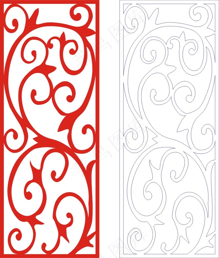 矢量镂空花纹边框底纹欧式