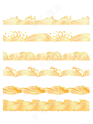中国风祥云海浪