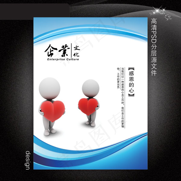 企业文化展板PSD模板下载