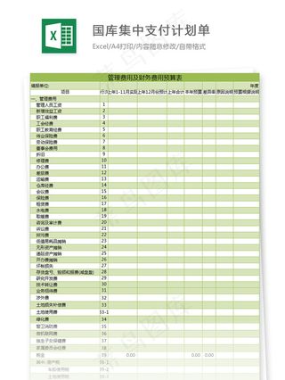 国库集中支付计划单