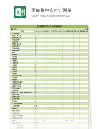 国库集中支付计划单