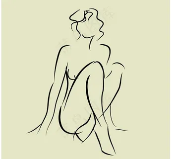 人物 美女 线条 长图片