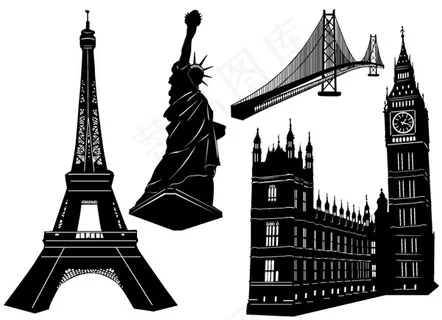 旅游景点建筑物矢量 旅游景点建筑物矢量
