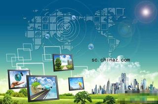 韩国商务交流蓝色模板