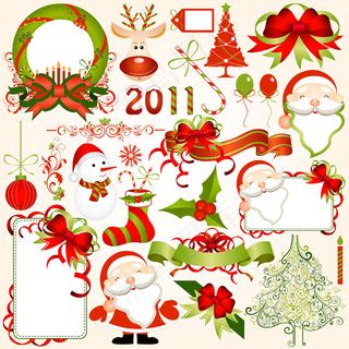 2011圣诞节实用设计元素矢量素材