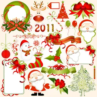 2011圣诞节实用设计元素矢量素材