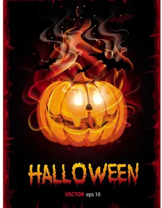 万圣节卡通背景矢量素材