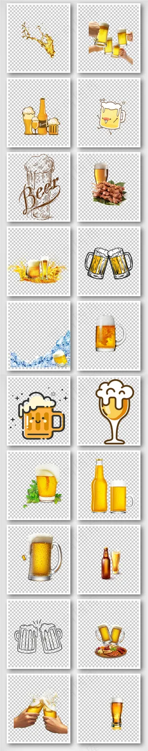 夏季饮料畅饮啤酒节啤酒海报PNG免...