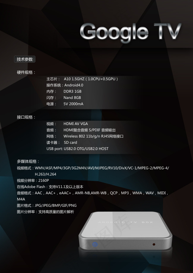 GoogleTV海报psd模版下载