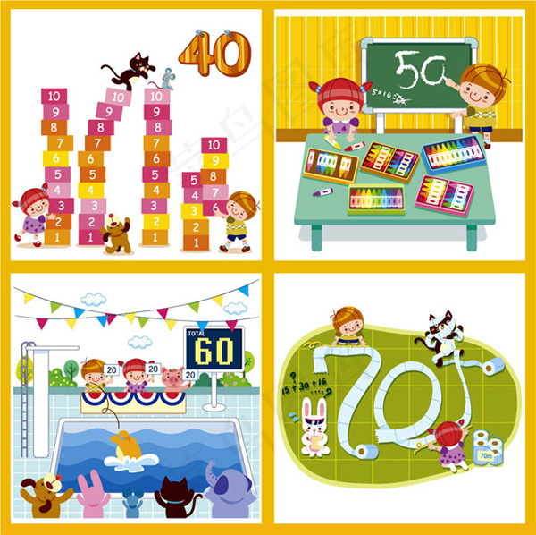 卡通儿童节背景