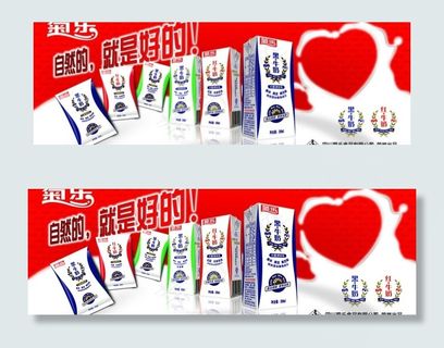 菊乐黑牛奶宣传画图片