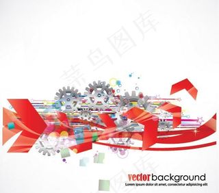 炫彩箭头背景矢量素材二