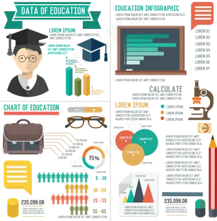 AI PNG教育信息图表元素