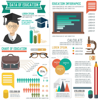 AI PNG教育信息图表元素