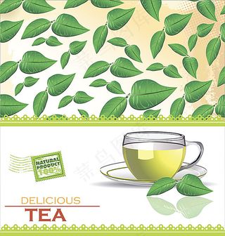 矢量茶叶菜单