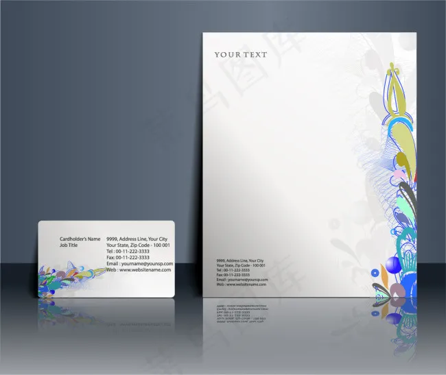 简约风格商务名片eps,ai矢量模版下载