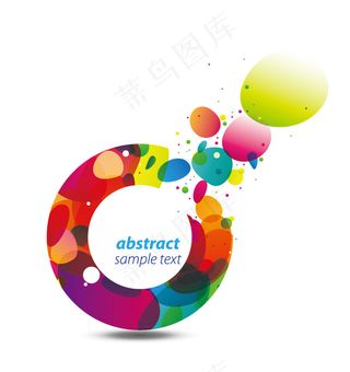 圆形色彩年轻化色块素材