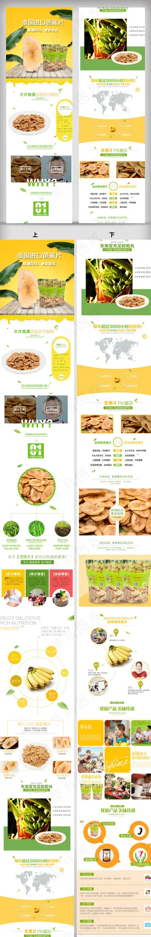 香蕉片淘宝详情页模板