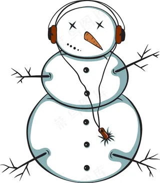 矢量音乐雪人