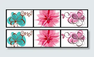 客厅无框画图片