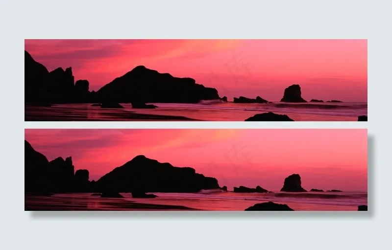 傍晚的海滩图片