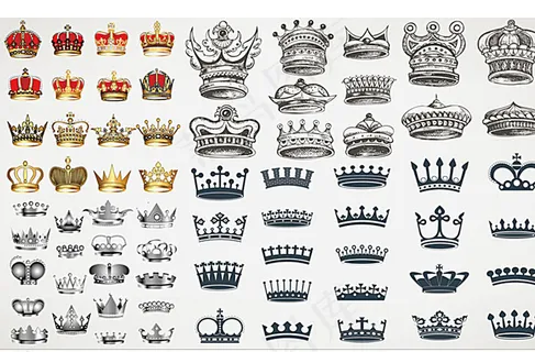 精致欧式皇冠设计矢量素材图片