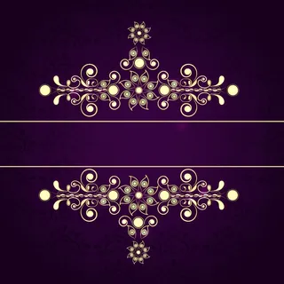 美丽的花卉装饰的金色边框