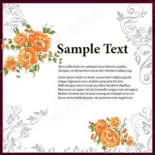 婚礼邀请卡的设计图案背景封面