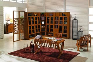 实木书柜 实木书柜背景