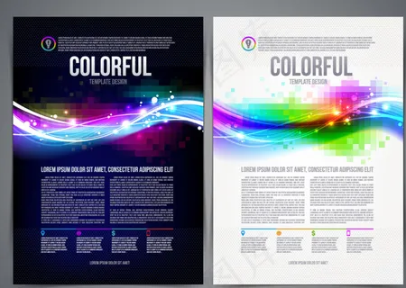 炫彩曲线单页图片