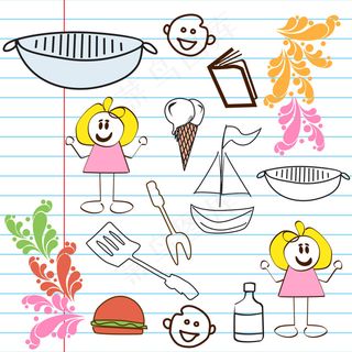 美味食物手绘矢量素材