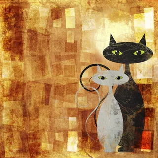 猫咪装饰画图片