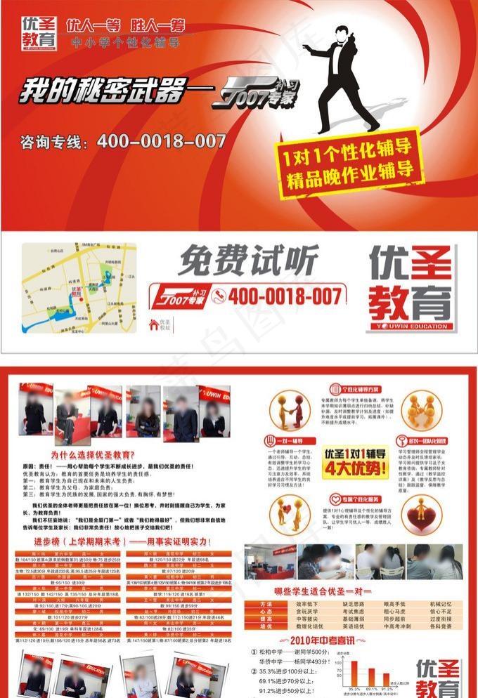 教育单页cdr矢量模版下载