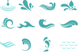 矢量手绘浪花矢量手绘浪花