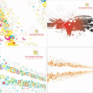 炫彩图形背景矢量图下载