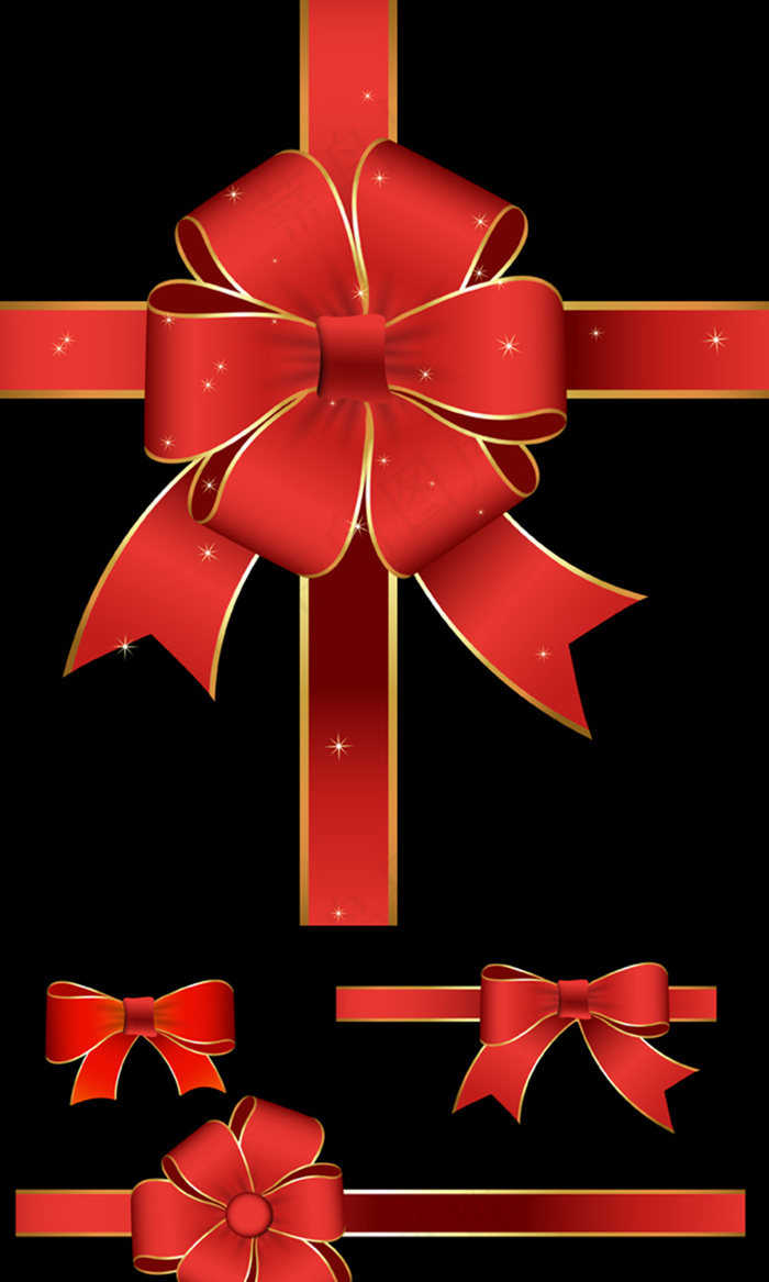 丝带蝴蝶结矢量