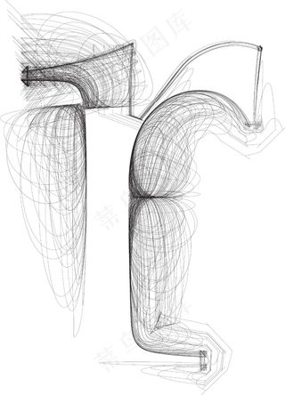 手绘字体字母R矢量插画