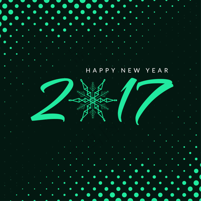 新年2017彩色半调背景eps,ai矢量模版下载
