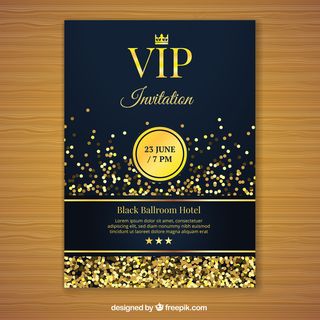 黄金贵宾邀请函模板