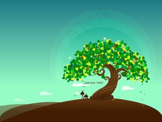 愿望树矢量素材