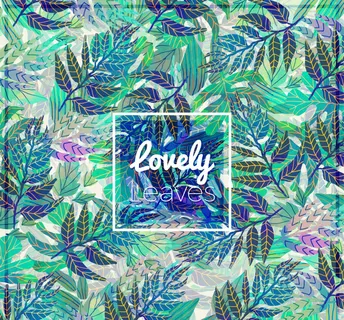 可爱的水彩背景与棕榈叶