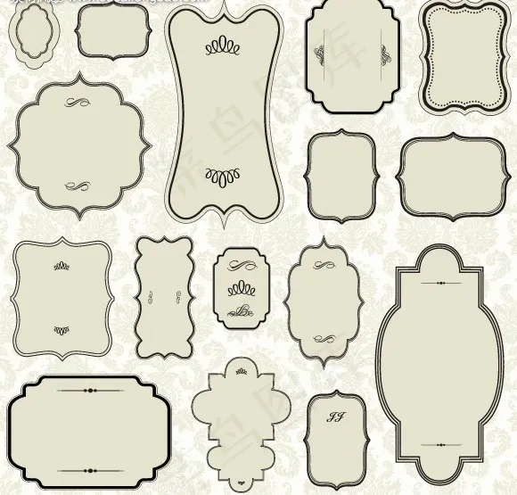 古典欧式花边免费下载eps,ai矢量模版下载