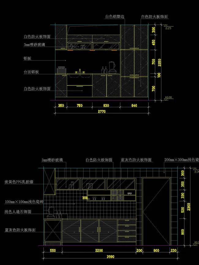 厨房cad图稿素材