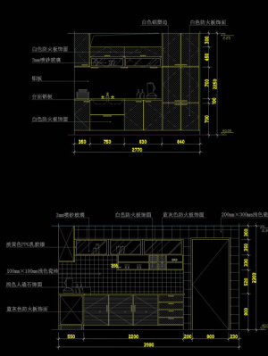 厨房cad图稿素材