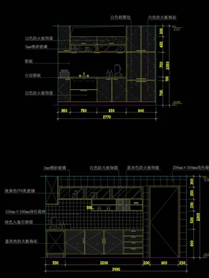 厨房cad图稿素材
